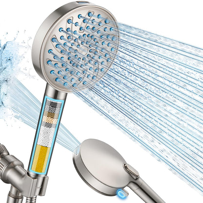 Cobbe Filtered Shower Head with Handheld, Water Softener for Hard Water