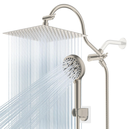 Hibbent All Metal cUPC Certified Shower Head, 10'' Rainfall Shower Head