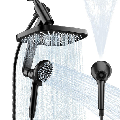 12 Inch High Pressure Rain Shower Head Combo,9 Settings Shower Handheld