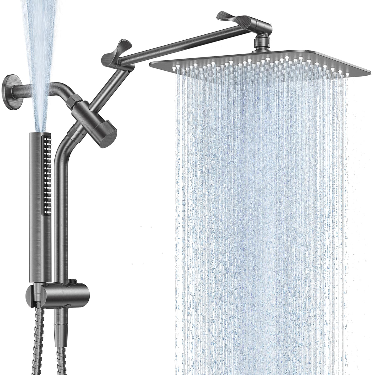 Veken All Metal 10"Luxurious Rain Shower Head with Handheld Spary,Power Jet