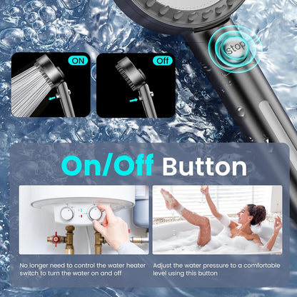 Filtered Shower Head with Handheld, High Pressure Showerhead with Filters