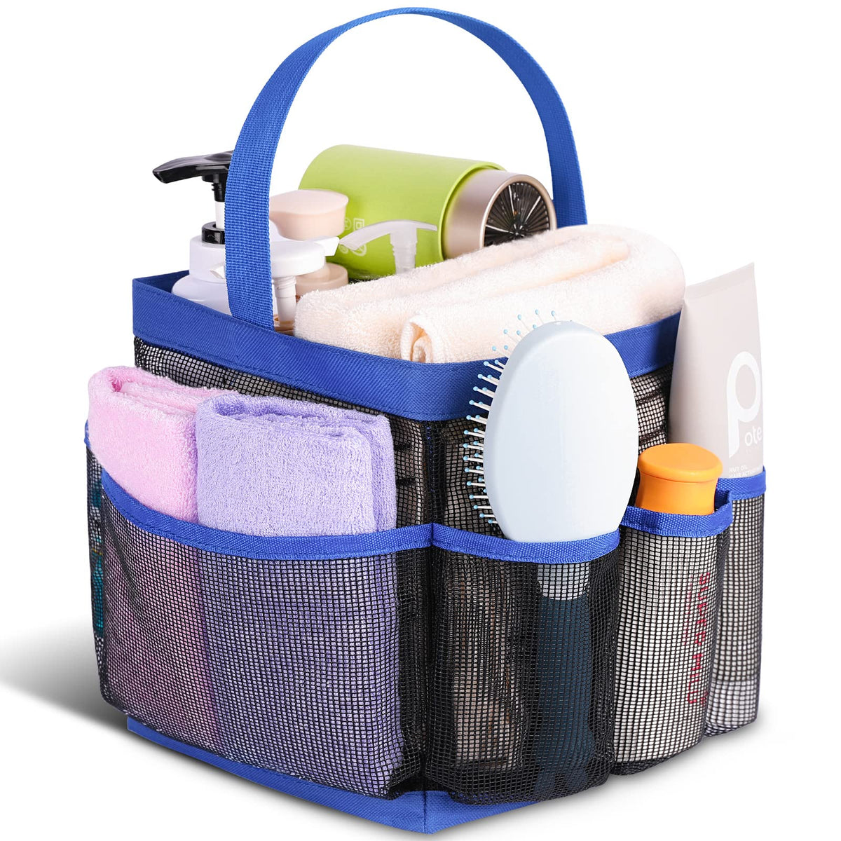 EUDELE Mesh Shower Caddy Portable for College Dorm Room Essentials, Shower Caddy Dorm with 9-Pocket Large Capacity for Beach, Swimming, Gym, Camping, Travel essentials