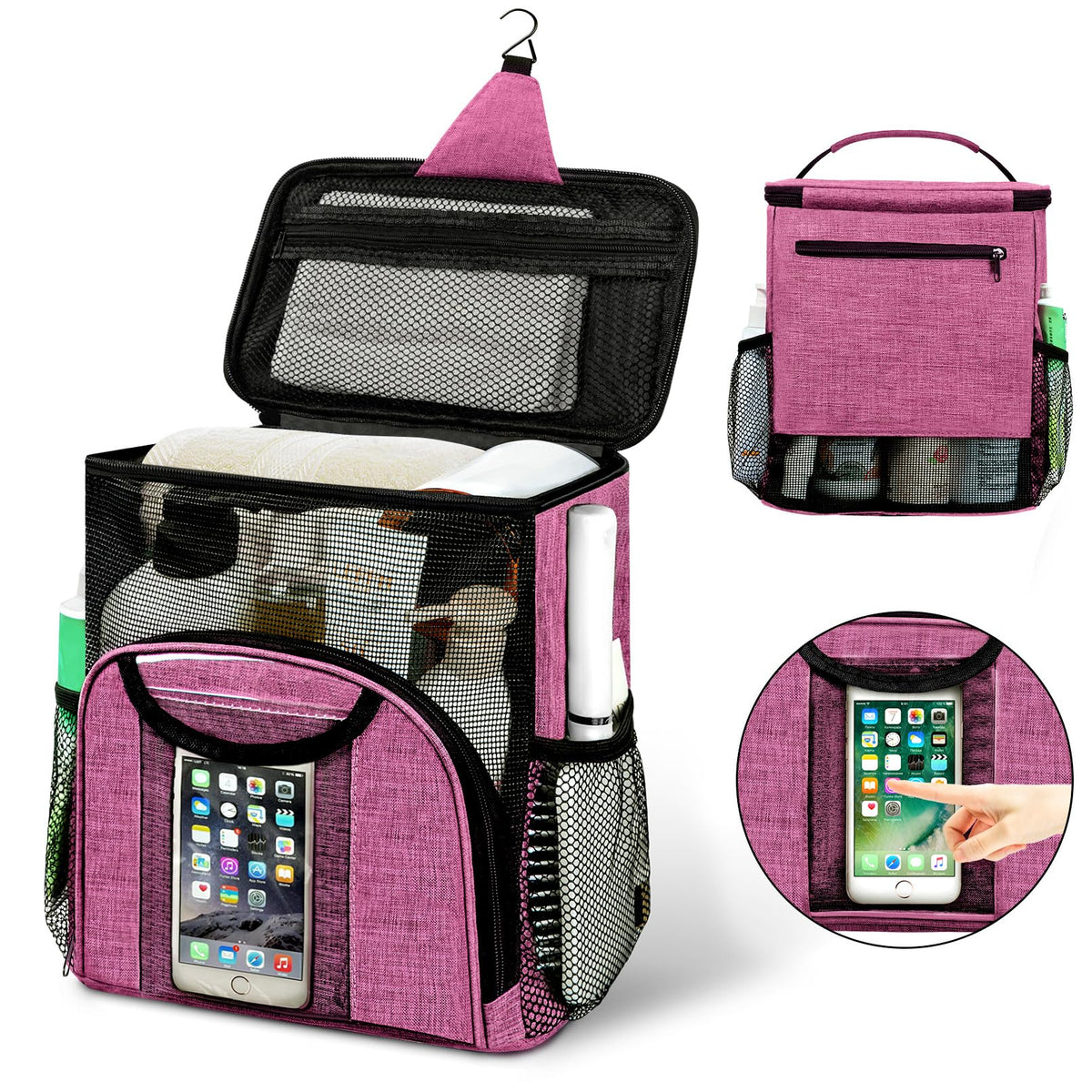 Attmu Mesh Shower Caddy Portable Dorm Room Essentials, Toiletry Tote Bag
