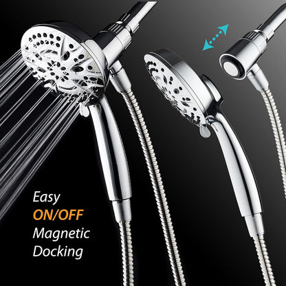 AquaDance New Magnetic Docking 8-setting High Pressure Handheld Shower Head