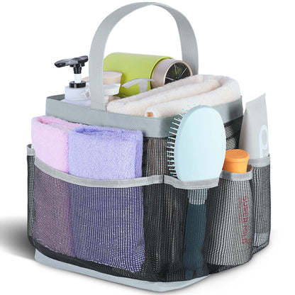 EUDELE Mesh Shower Caddy Portable for College Dorm Room Essentials, Shower Caddy Dorm with 9-Pocket Large Capacity for Beach, Swimming, Gym, Camping, Travel essentials