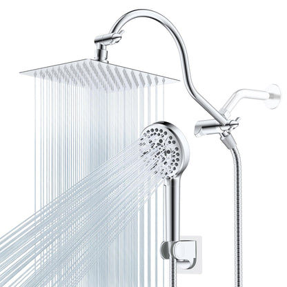 Hibbent All Metal cUPC Certified Shower Head, 10'' Rainfall Shower Head