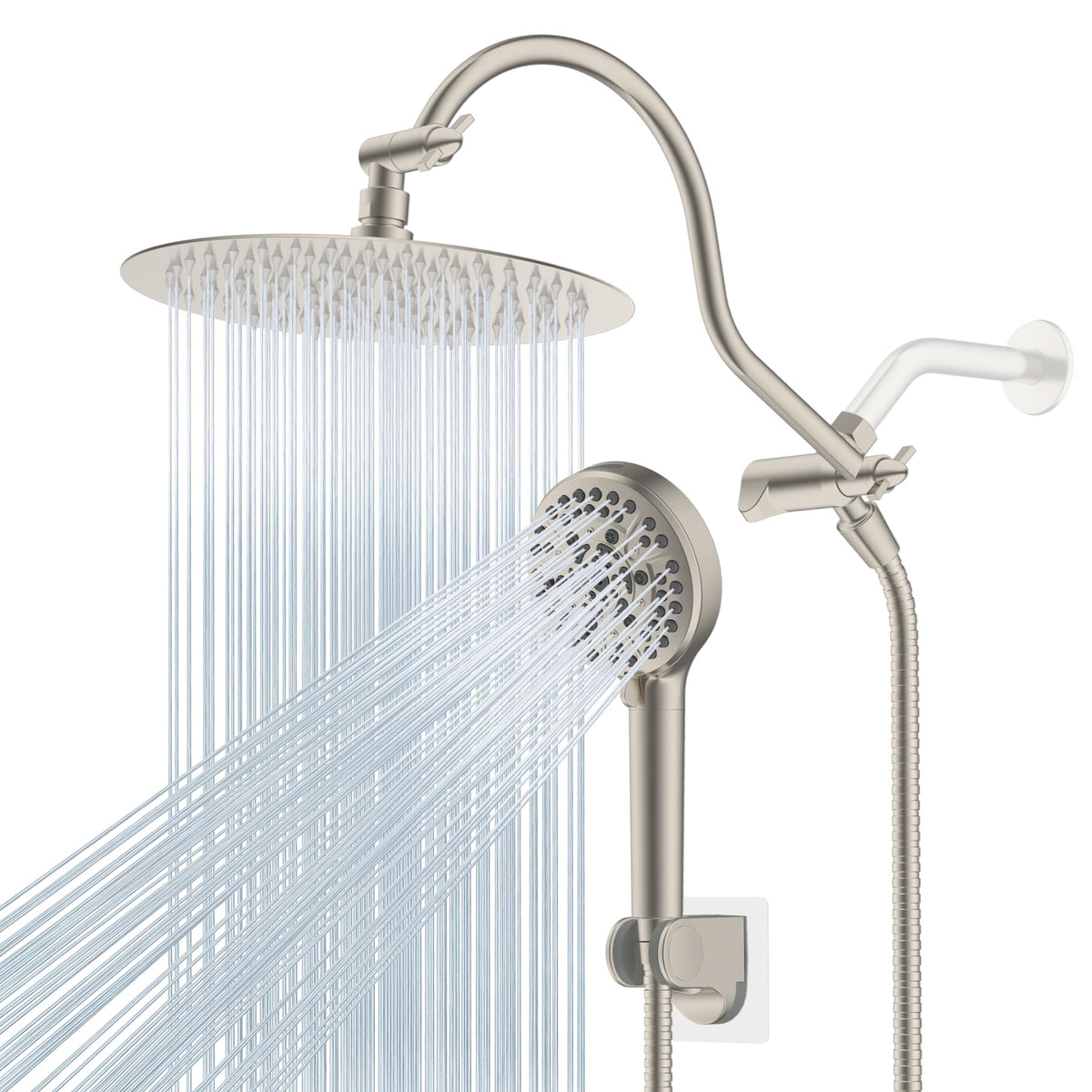 Hibbent All Metal cUPC Certified Shower Head, 10'' Rainfall Shower Head