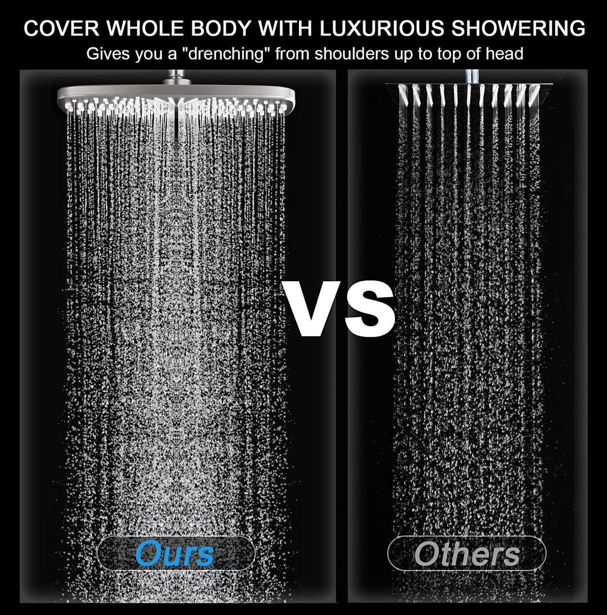 Rain Shower Head with Handheld Showerhead, Nickel 1.75GPM 460311
