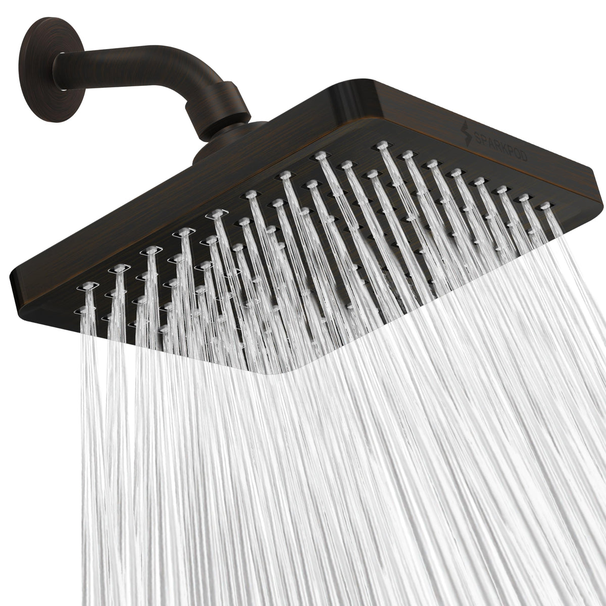 SparkPod Rain Shower Head, 6 Inch Round, Luxury Polished Chrome Finish