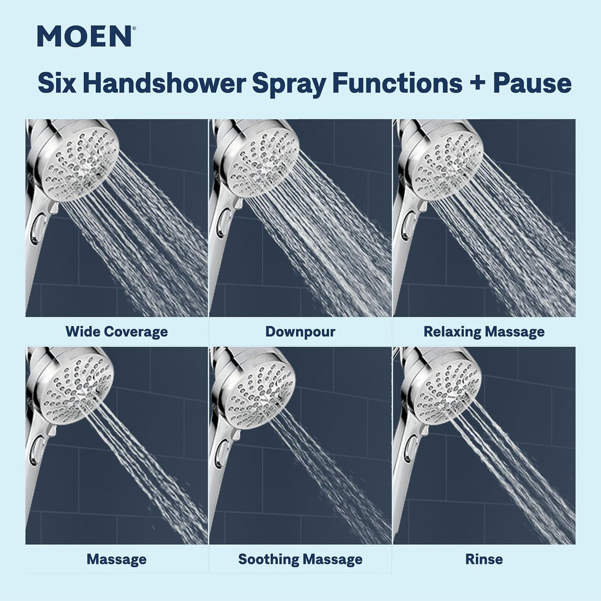 Moen 26009 Engage Magnetix Chrome 2-in-1 Rain Shower Head & Handshower