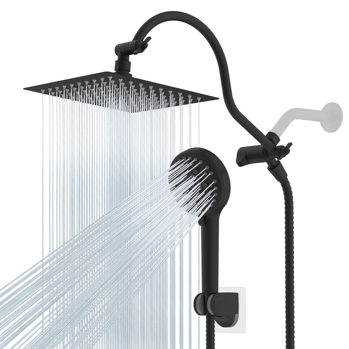 Hibbent All Metal cUPC Certified Shower Head, 10'' Rainfall Shower Head