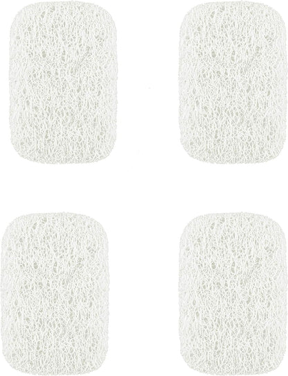 Snowkingdom 4 Pack White Soap Saver Holder for Bar Soap Shower Bathroom Dish Self Draining Lift Pad Porous Construction air circulate 2.9" x 4.5" PVC Non-BPA Non-Slip Durable