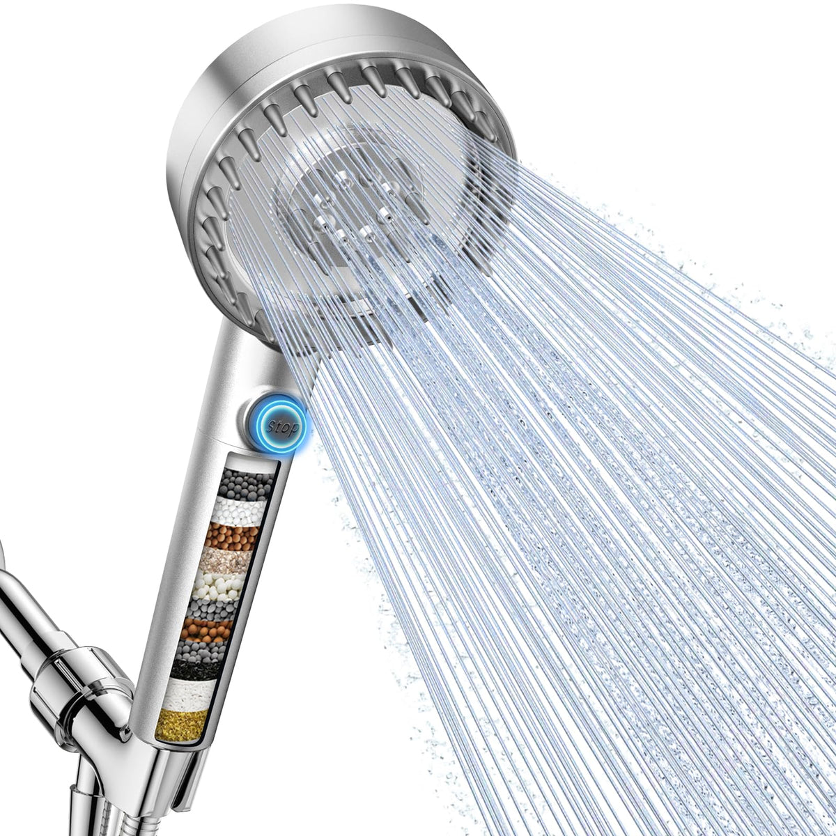 Filtered Shower Head with Handheld, High Pressure Showerhead with Filters