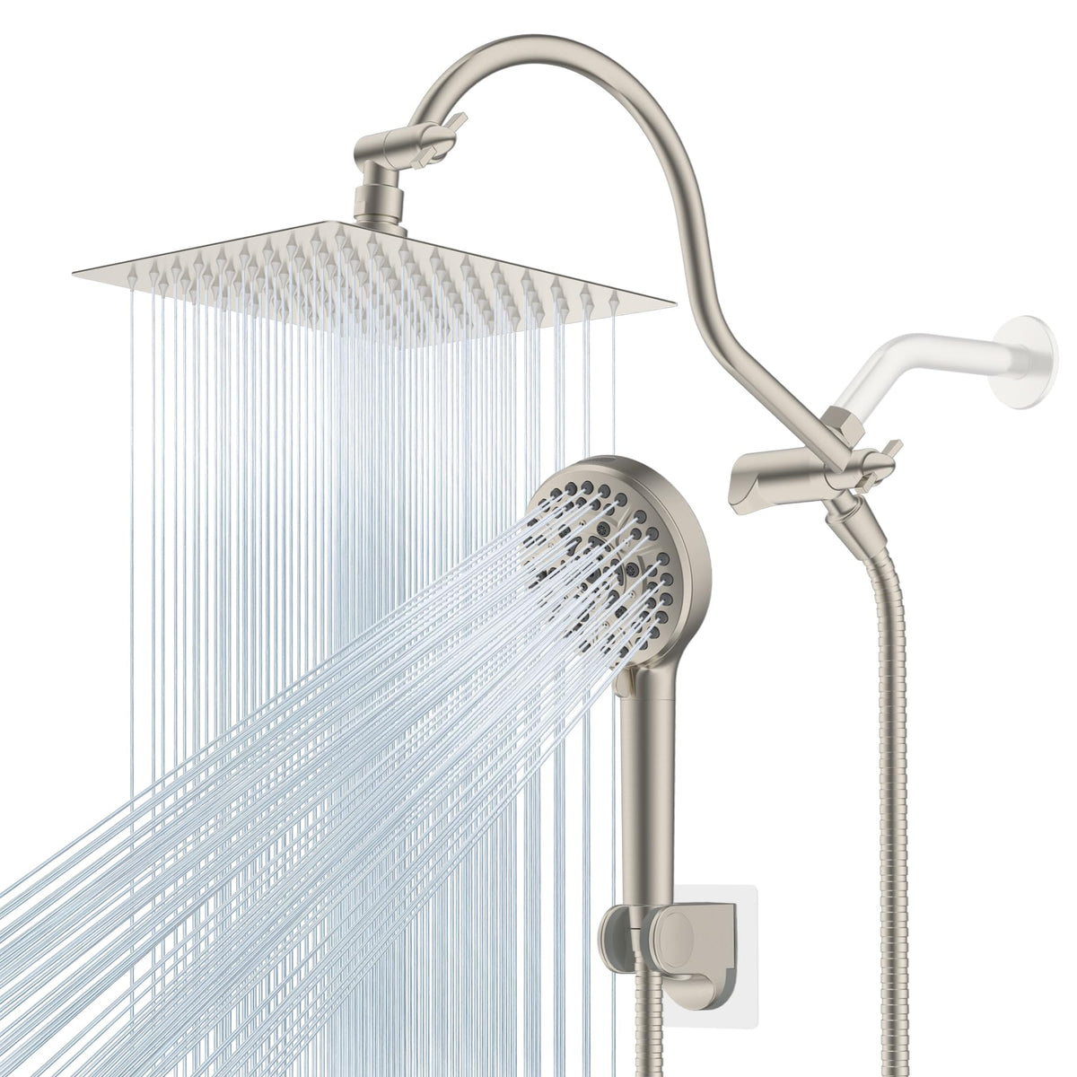 Hibbent All Metal cUPC Certified Shower Head, 10'' Rainfall Shower Head