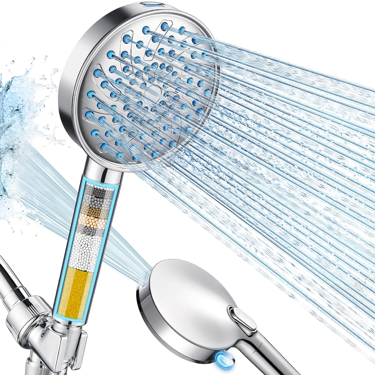 Cobbe Filtered Shower Head with Handheld, Water Softener for Hard Water