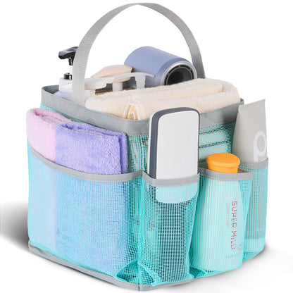 EUDELE Mesh Shower Caddy Portable for College Dorm Room Essentials, Shower Caddy Dorm with 9-Pocket Large Capacity for Beach, Swimming, Gym, Camping, Travel essentials