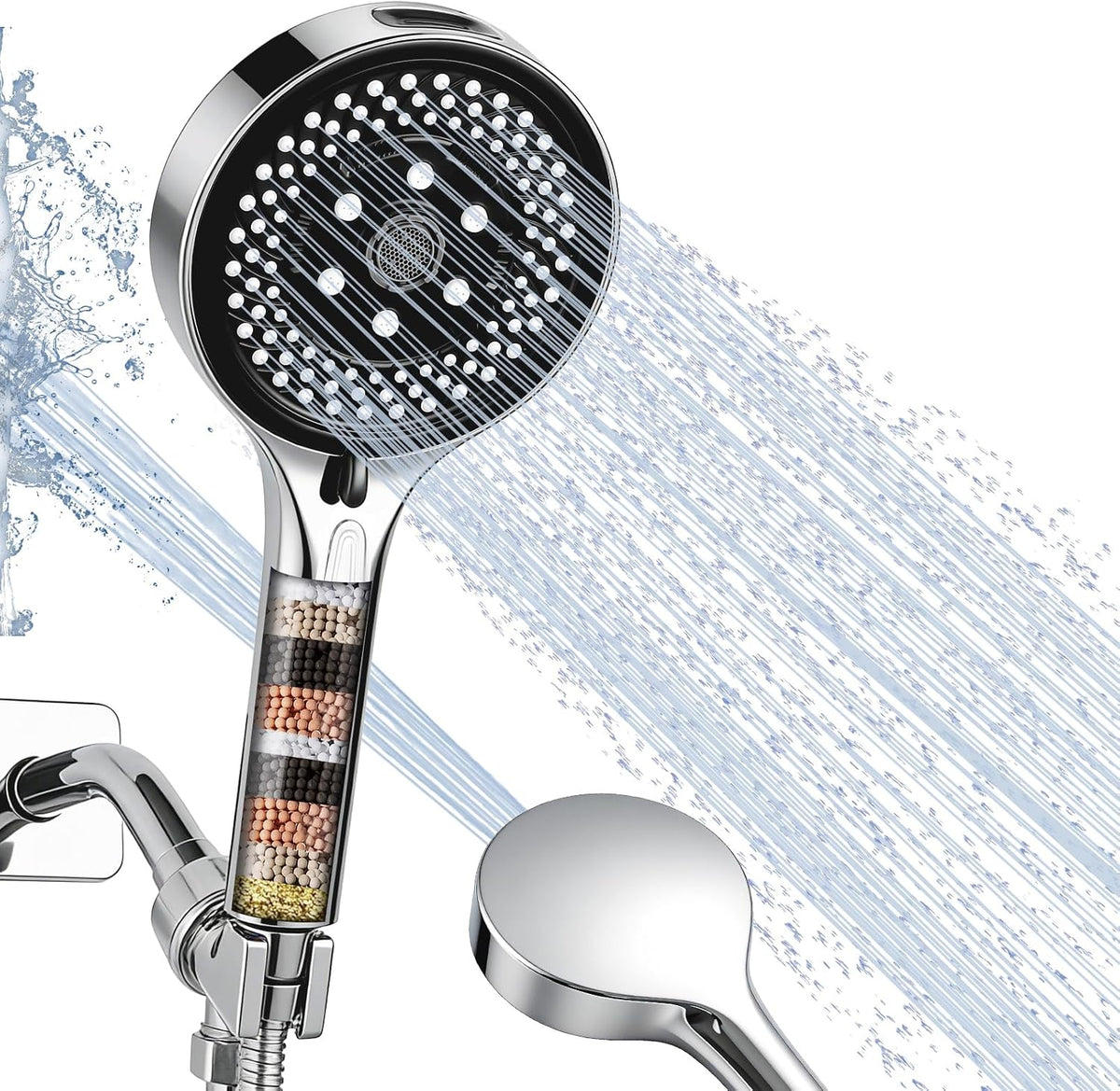 Filtered Handheld Shower Head, High Pressure Chrome