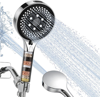 Filtered Handheld Shower Head, High Pressure Chrome