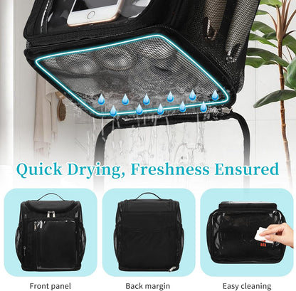 Bagmoly Hanging Shower Caddy Portable - Travel Toiletry Bag for College