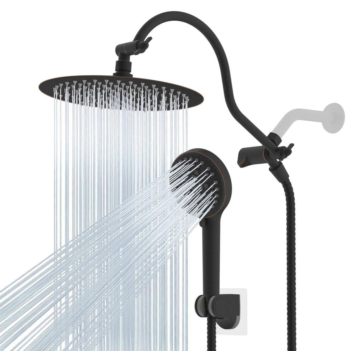 Hibbent All Metal cUPC Certified Shower Head, 10'' Rainfall Shower Head