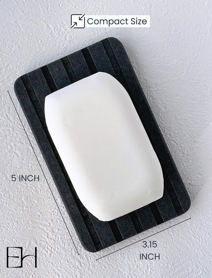 Diatomite Stone Soap Dish, Quick Drying Tray Soap Holder 2PCS