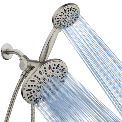 AquaDance 7" Premium High Pressure 3-Way Rainfall Combo for The Best of Both Worlds - Enjoy Luxurious Rain Showerhead and 6-Setting Hand Held Shower Separately or Together - Chrome Finish - 3328