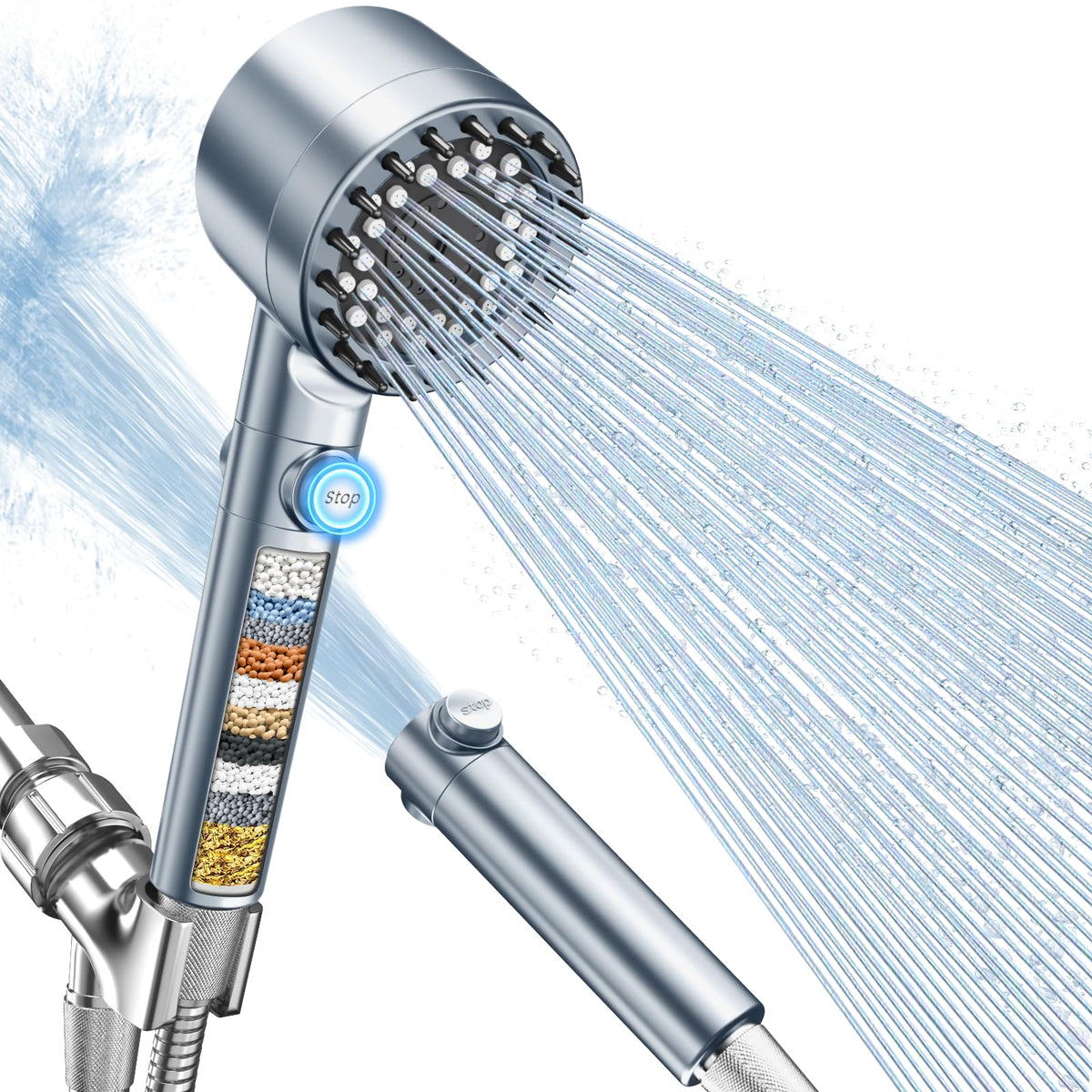 FEELSO Filtered Shower Head with Handheld, High Pressure Shower Filter Head