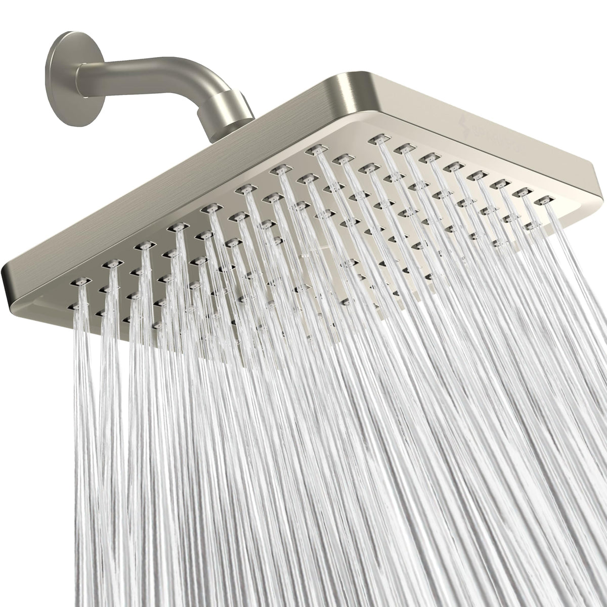SparkPod Rain Shower Head, 8 Inch Round, Luxury Polished Chrome Finish