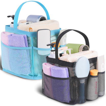 EUDELE Mesh Shower Caddy Portable for College Dorm Room Essentials, Shower Caddy Dorm with 9-Pocket Large Capacity for Beach, Swimming, Gym, Camping, Travel essentials