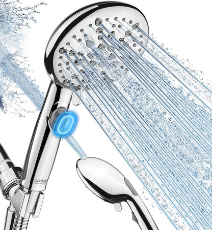 Cobbe 9 Spray Modes Handheld Shower Head, Water-Saving, Chrome