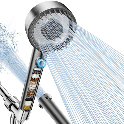 Filtered Shower Head with Handheld, High Pressure Showerhead with Filters