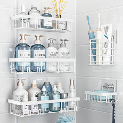 Liuoud 5 Pack Shower Caddy for Inside Shower, Pink Bathroom Decor Set