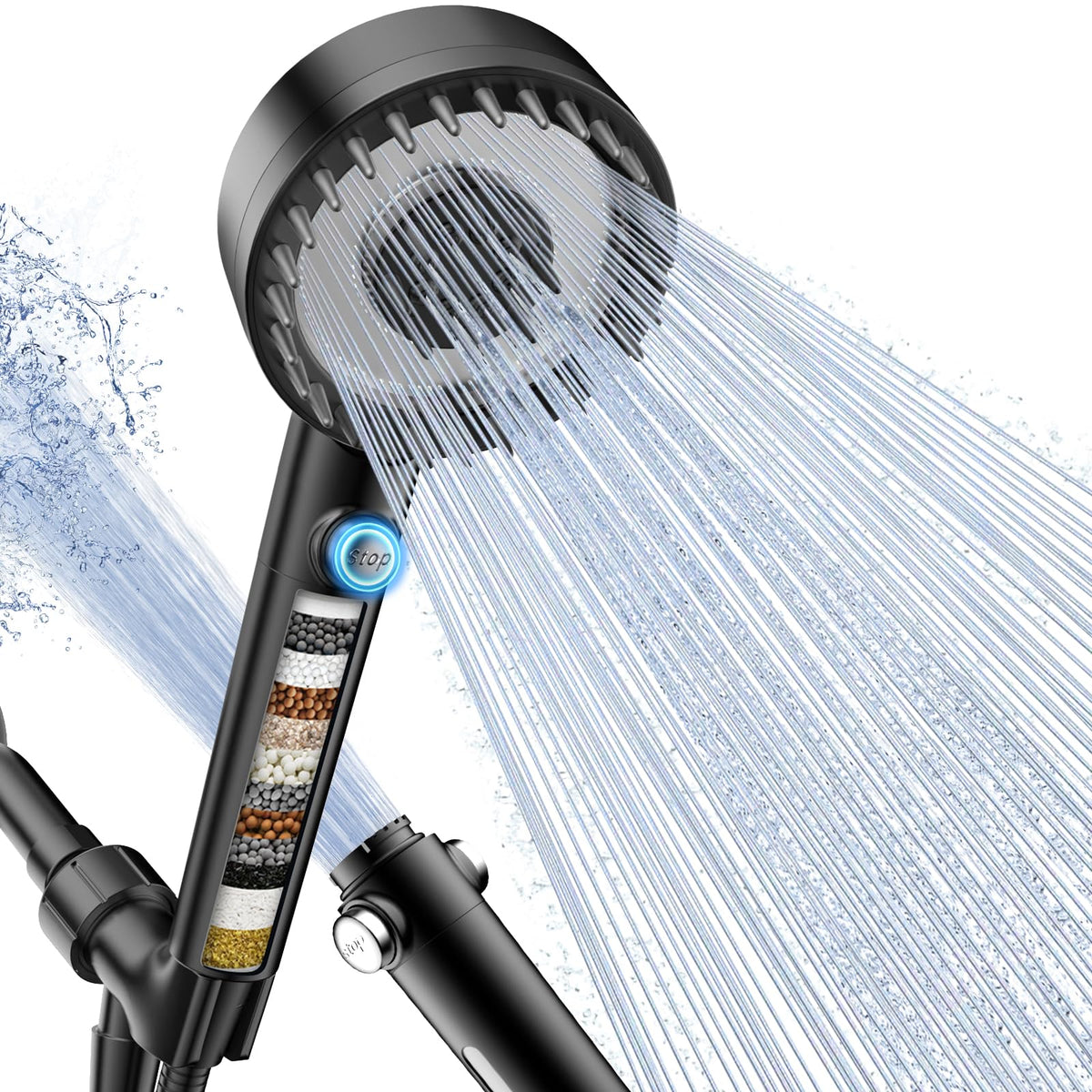 Filtered Shower Head with Handheld, High Pressure Showerhead with Filters