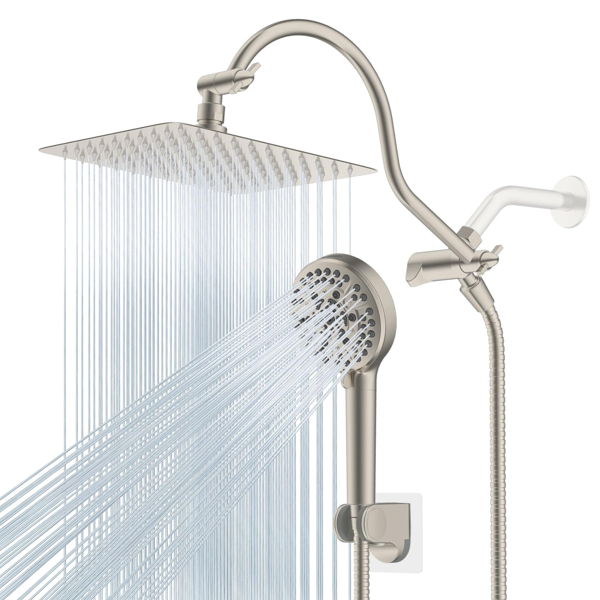 Hibbent All Metal cUPC Certified Shower Head, 10'' Rainfall Shower Head