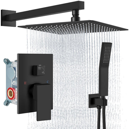Aolemi Shower Faucet Set with Handheld Matte Black 8 Inch Head