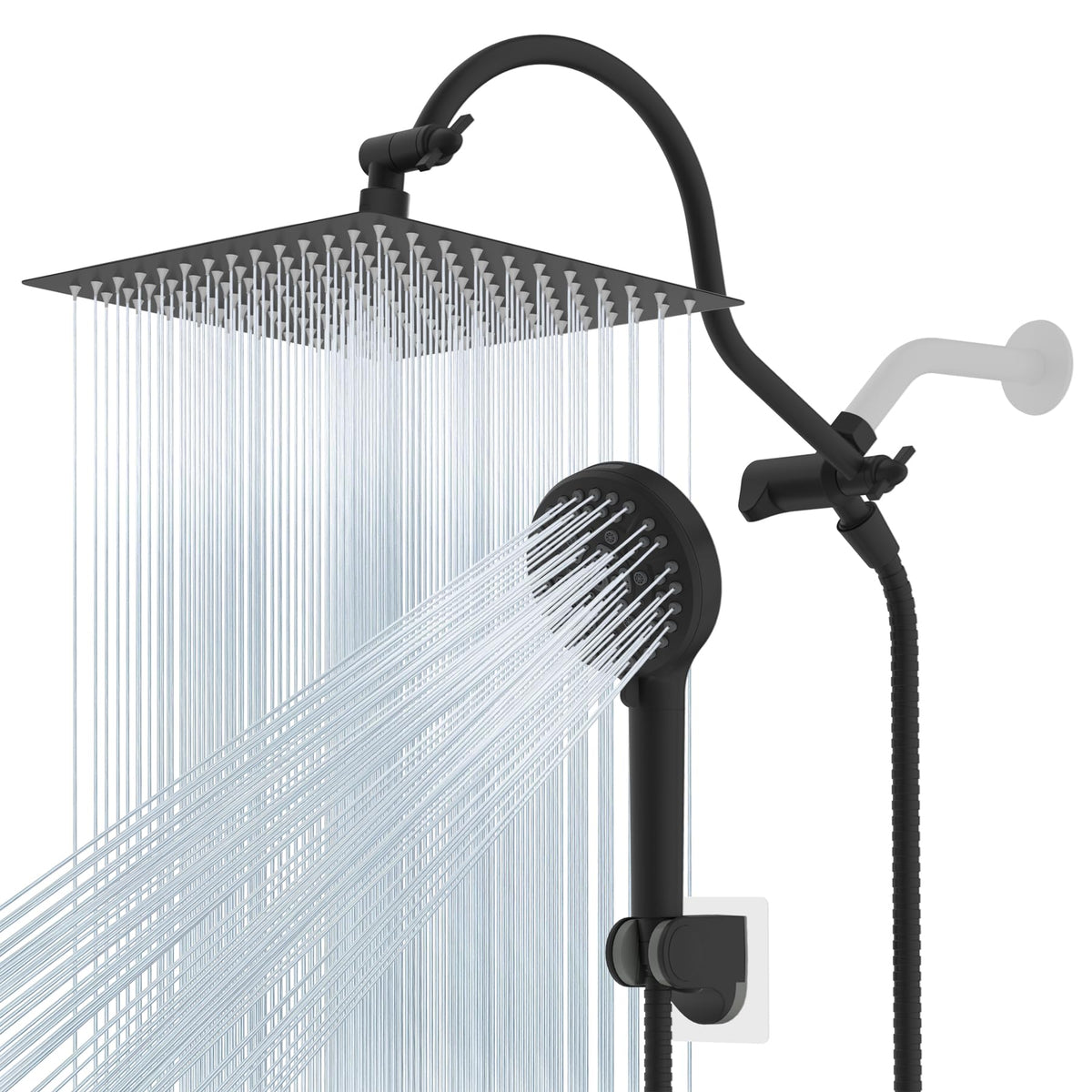 Hibbent All Metal cUPC Certified Shower Head, 10'' Rainfall Shower Head