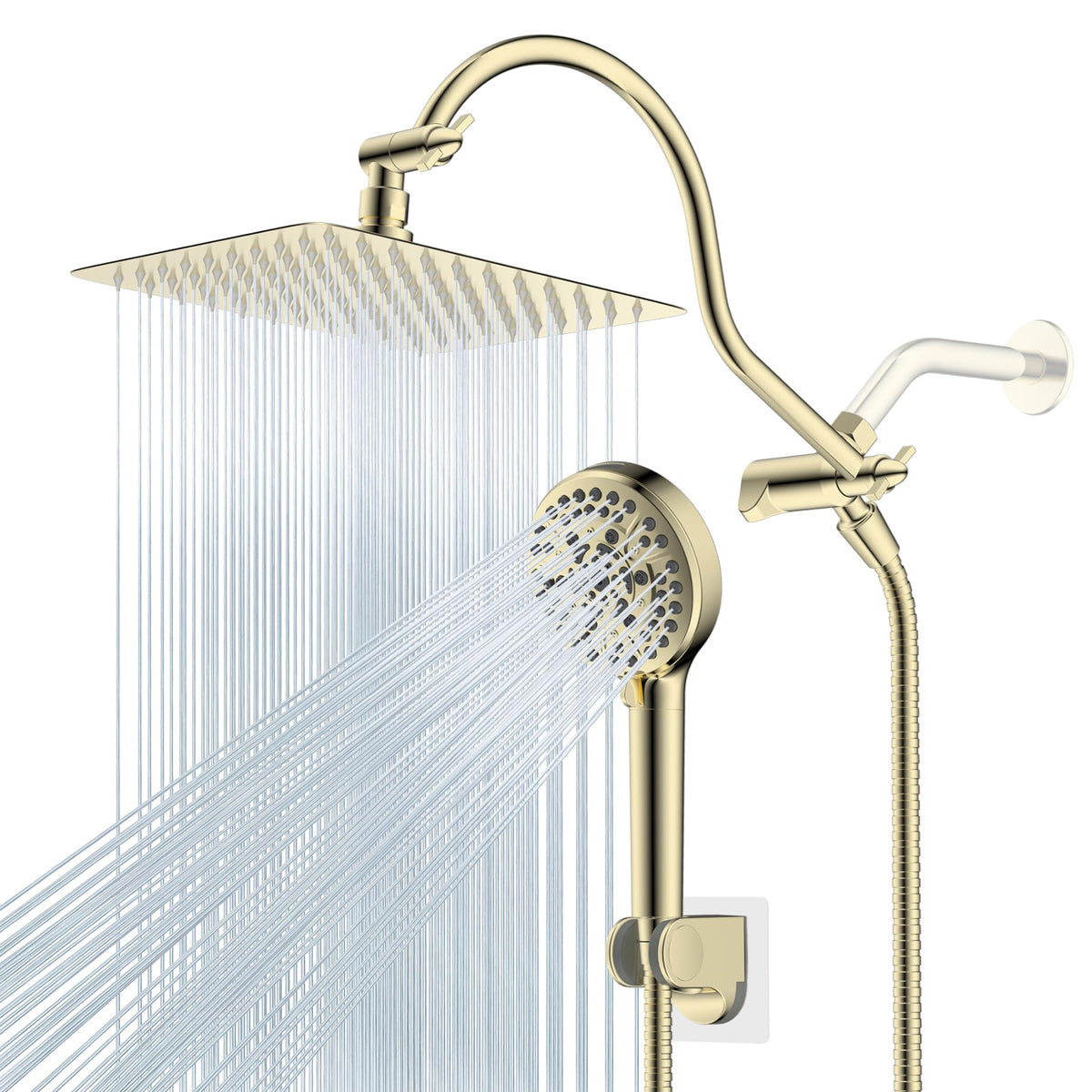 Hibbent All Metal cUPC Certified Shower Head, 10'' Rainfall Shower Head