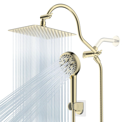 Hibbent All Metal cUPC Certified Shower Head, 10'' Rainfall Shower Head