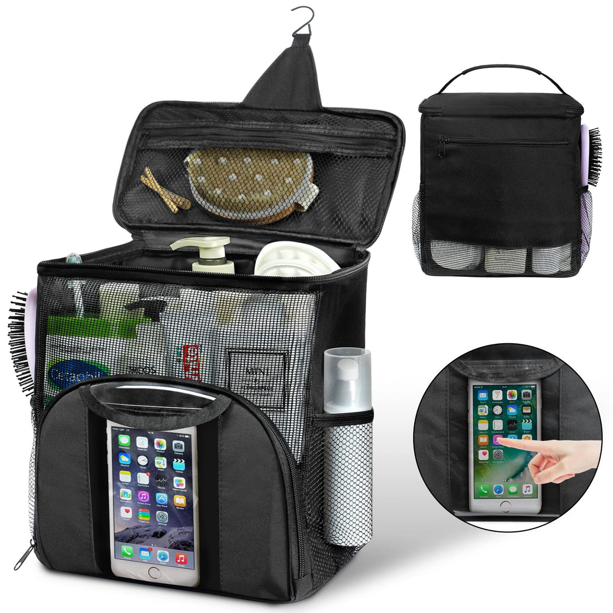 Attmu Mesh Shower Caddy Portable Dorm Room Essentials, Toiletry Tote Bag