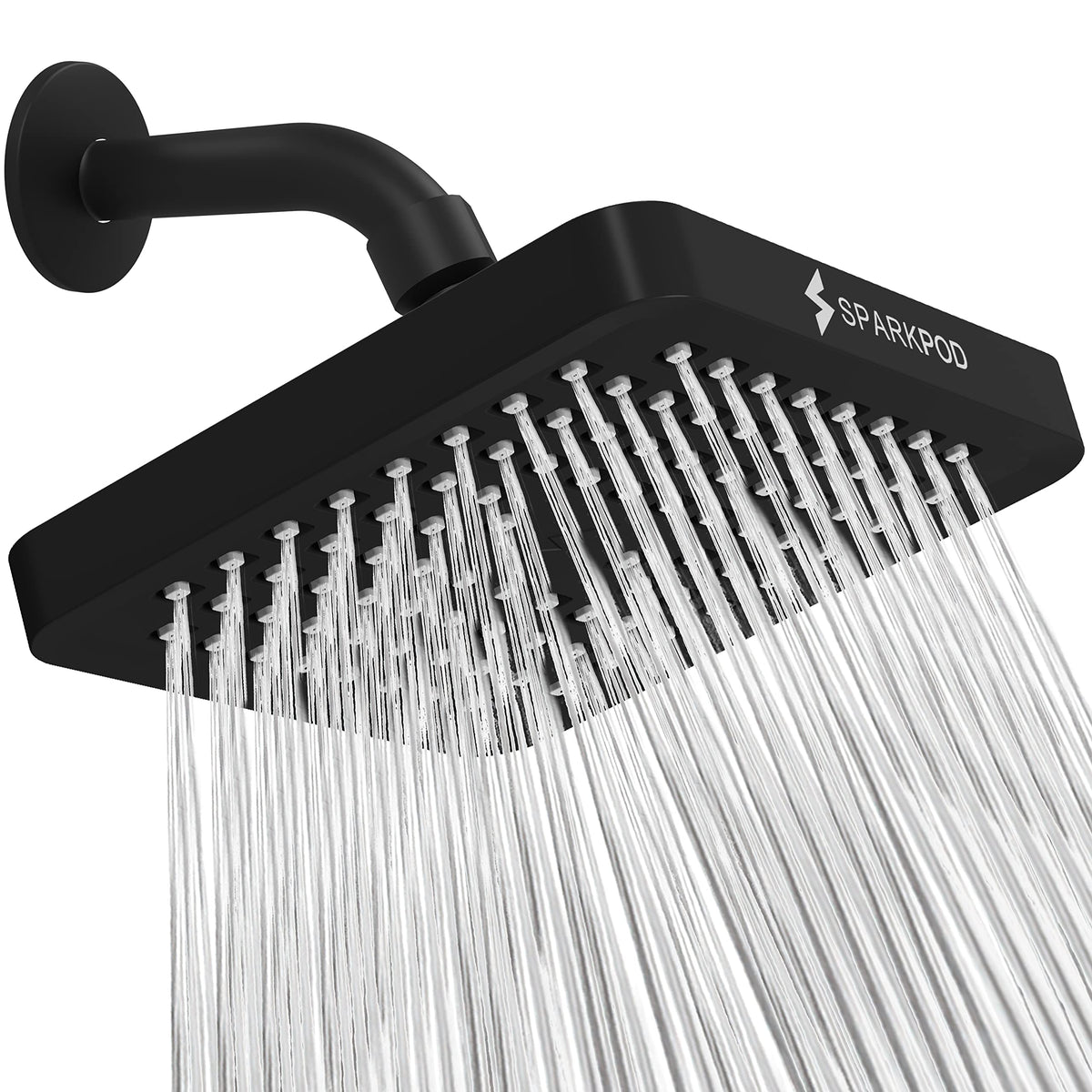 SparkPod Rain Shower Head, 6 Inch Round, Luxury Polished Chrome Finish