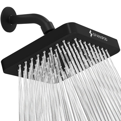 SparkPod Rain Shower Head, 6 Inch Round, Luxury Polished Chrome Finish