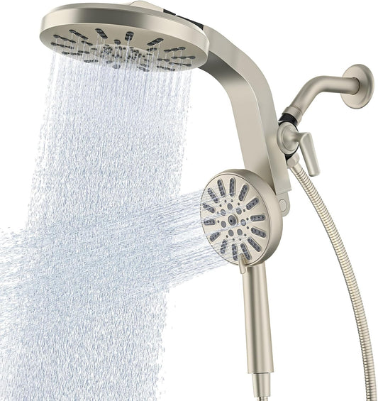 INAVAMZ High Pressure Magnetic Shower Head with Handheld Combo Light Nickel