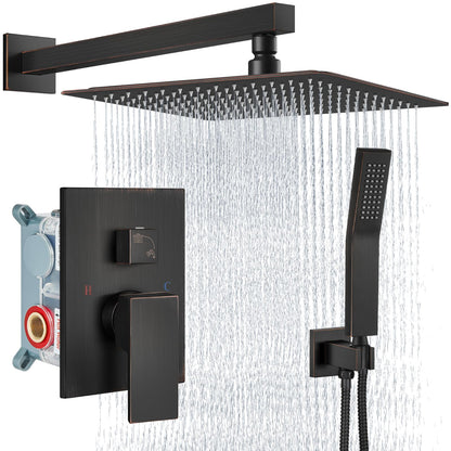 Aolemi Shower Faucet Set with Handheld Matte Black 8 Inch Head