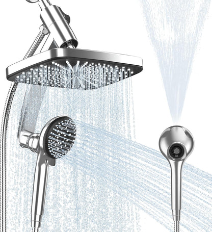 12 Inch High Pressure Rain Shower Head Combo,9 Settings Shower Handheld