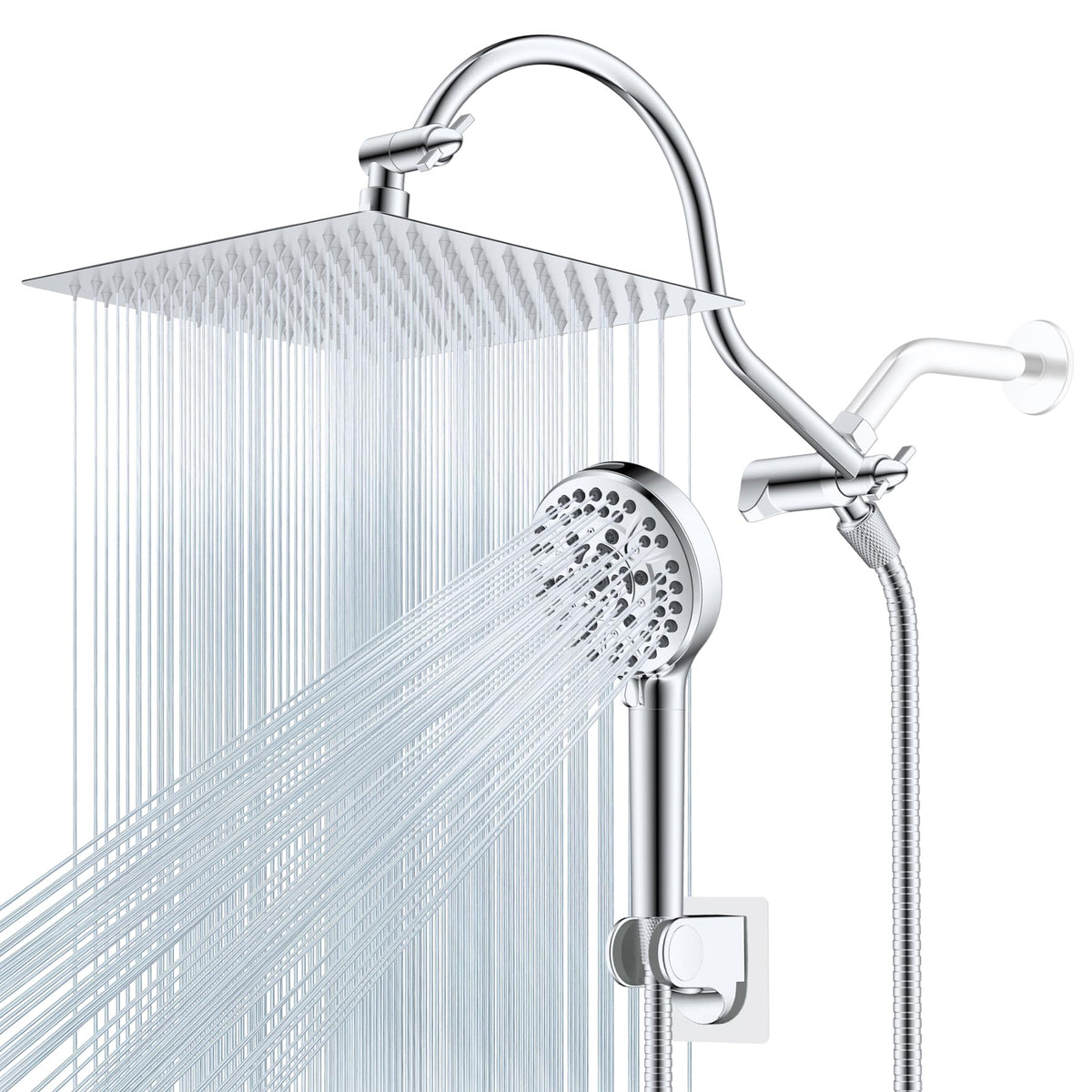 Hibbent All Metal cUPC Certified Shower Head, 10'' Rainfall Shower Head