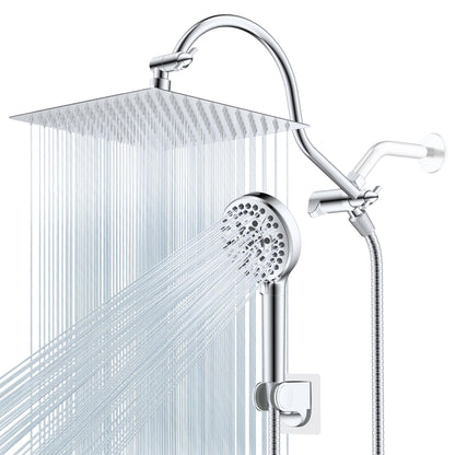 Hibbent All Metal cUPC Certified Shower Head, 10'' Rainfall Shower Head