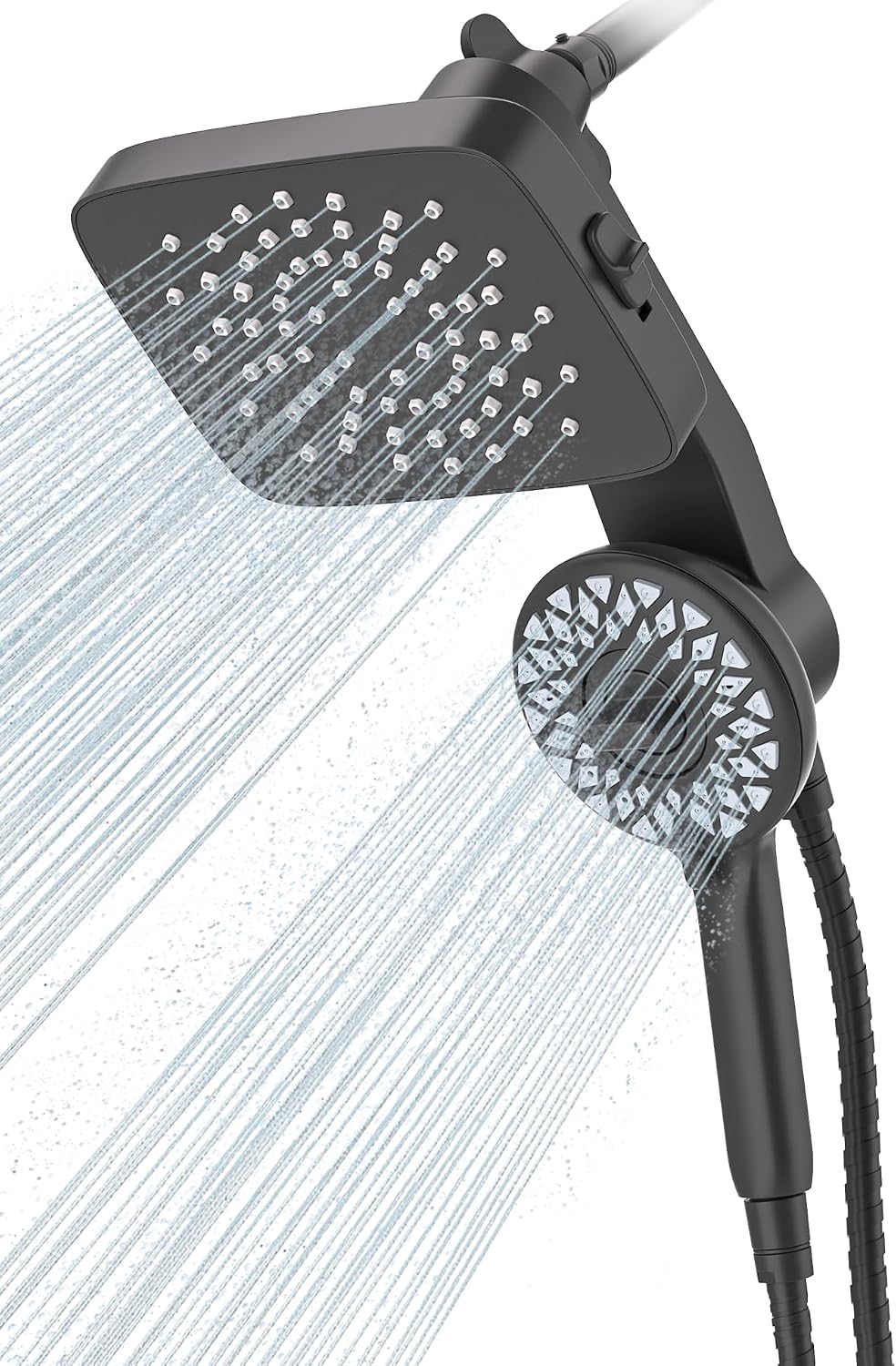 Cobbe® Dual Shower Head with Magnetic Handheld, Matte Black