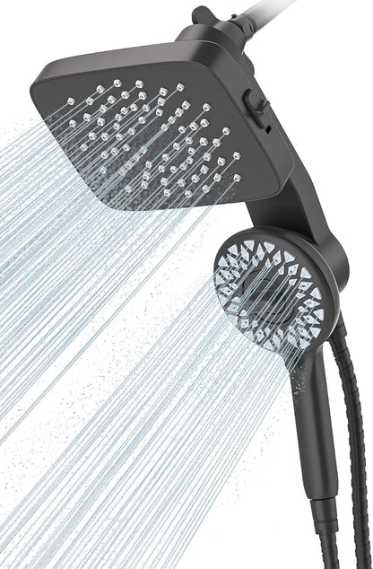 Cobbe® Dual Shower Head with Magnetic Handheld, Matte Black