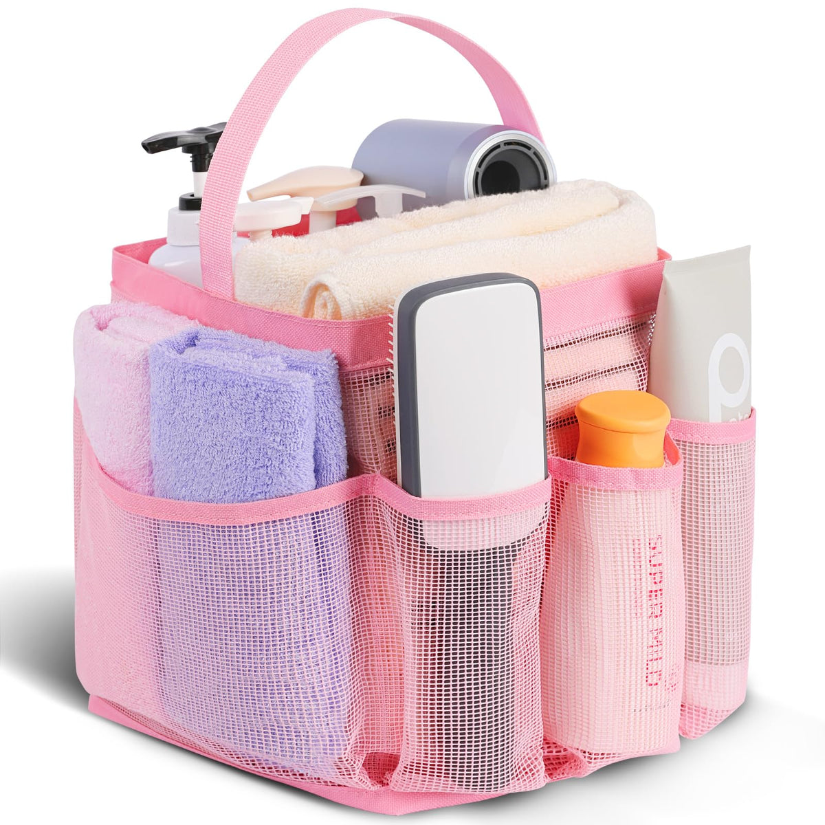 EUDELE Mesh Shower Caddy Portable for College Dorm Room Essentials, Shower Caddy Dorm with 9-Pocket Large Capacity for Beach, Swimming, Gym, Camping, Travel essentials