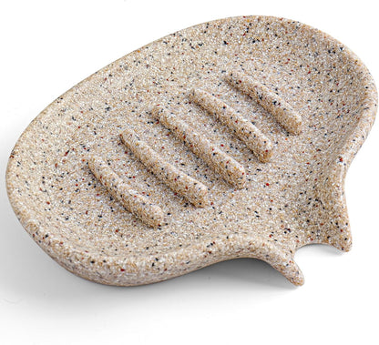Self Draining Soap Dish for Shower & Bathroom Sink with Drain